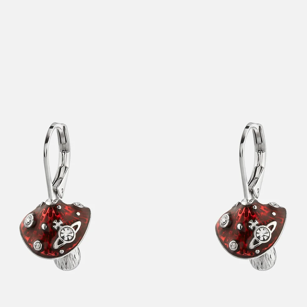 Vivienne Westwood Women's Orla Drop Earrings - Rhodium Crystal Red Image 1