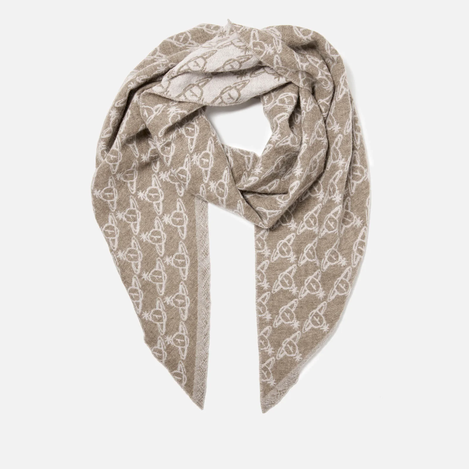 Vivienne Westwood Women's One All Over Logo Scarf - Pink-Sand Image 1