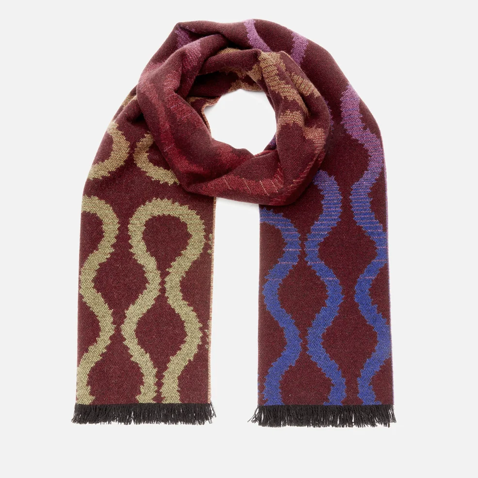 Vivienne Westwood Women's Fire Squiggle Scarf - Oxblood Image 1