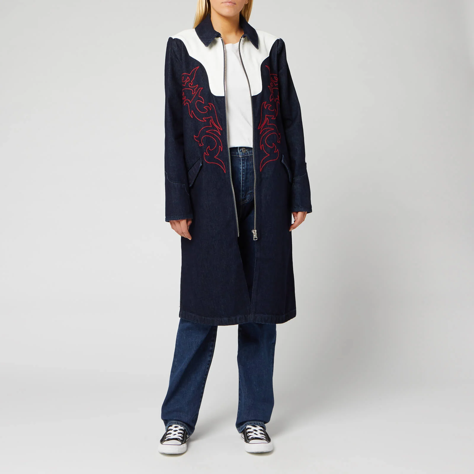 Levi's Women's Made and Crafted Empire Coat - Empire Blue Image 1