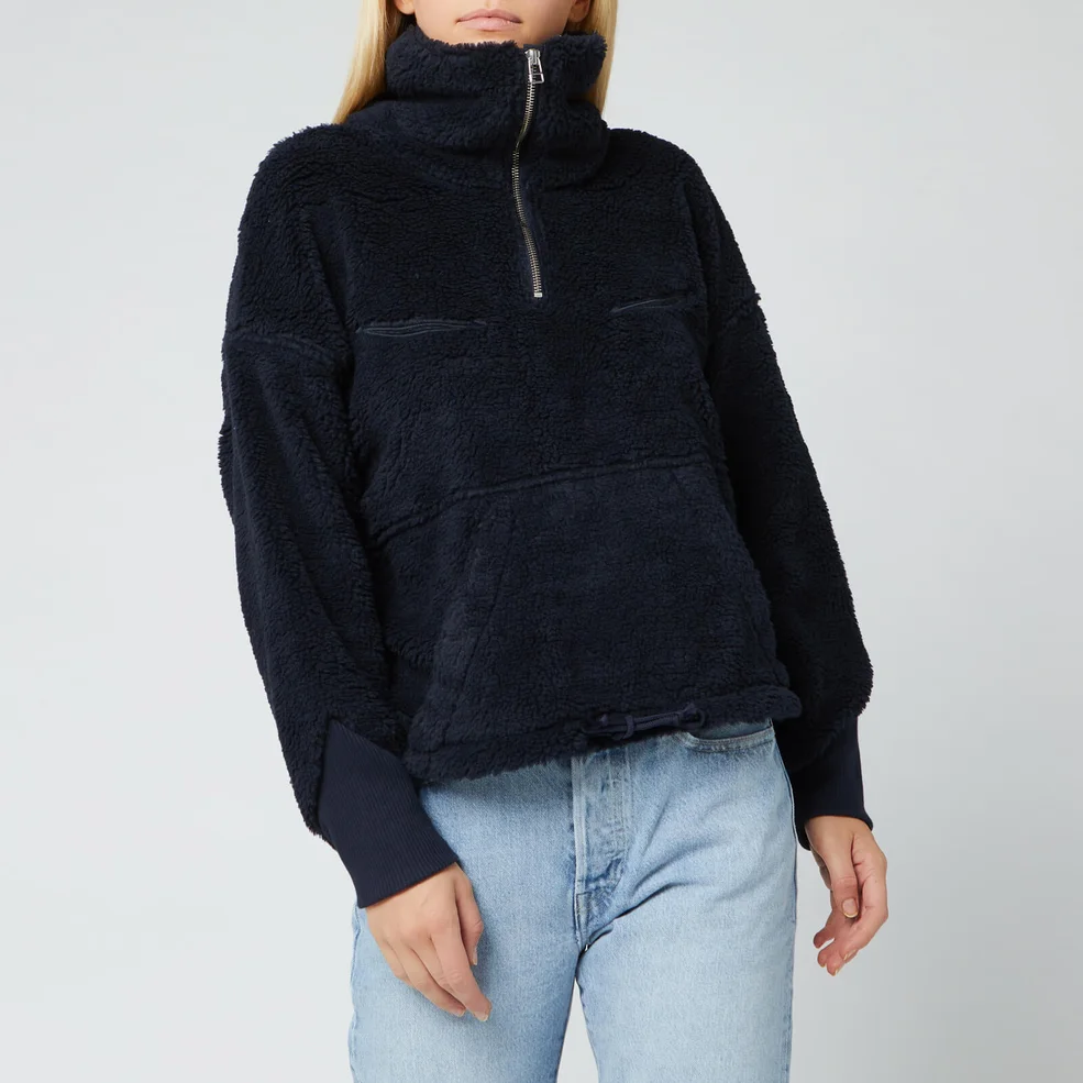 Levi's Women's Made and Crafted Sherpa Track Popover - Navy Peony Image 1