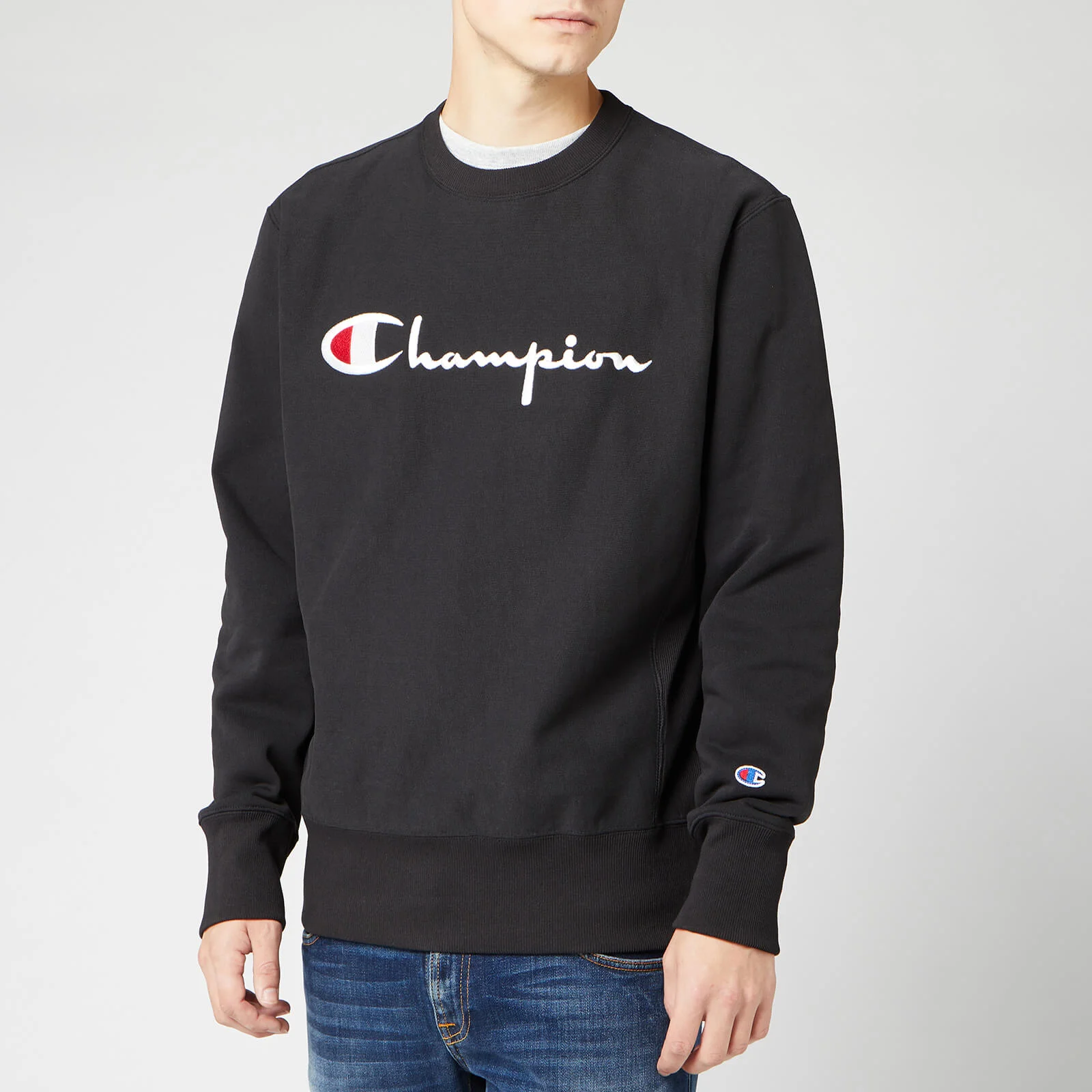 Champion Men's Big Script Sweatshirt - Black Image 1