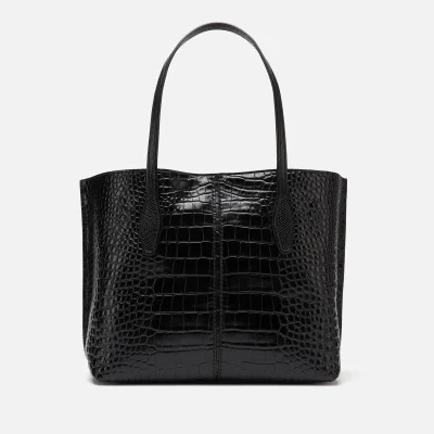 Tod's Women's Croc Joy Shopping Tote Bag - Black