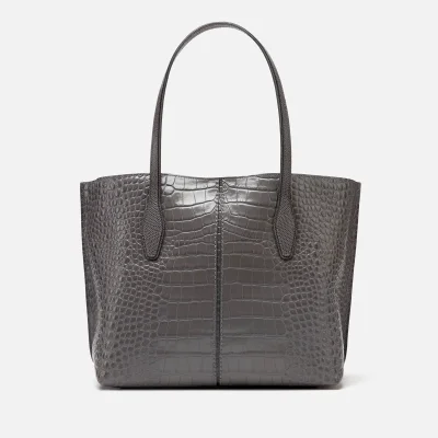 Tod's Women's Croc Joy Shopping Tote Bag - Grey