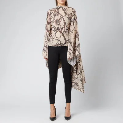 Solace London Women's Ali Top - Taupe Snake Print