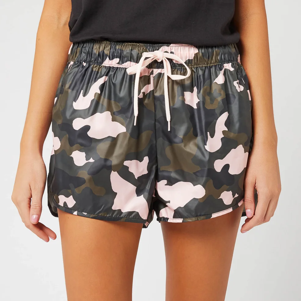 The Upside Women's Forest Camo Running Shorts - Camo/Multi Image 1