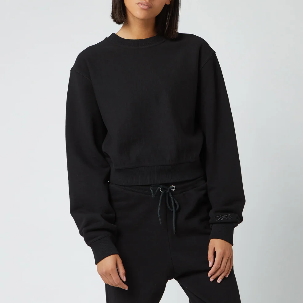 Reebok X Victoria Beckham Women's Cropped Sweatshirt - Black Image 1