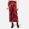 Ganni Women's Silk Stretch Satin Skirt - Samba - Image 1
