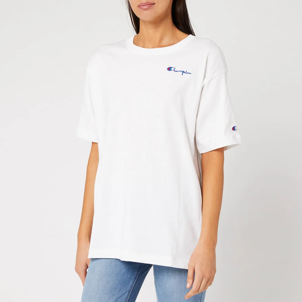 Champion Women's Oversize Crew Neck Short Sleeve T-Shirt - White Image 1