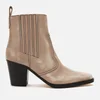 Ganni Women's Leather Western Heeled Boots - Tapioca - Image 1