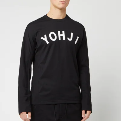 Y-3 Men's Yohji Letters Long Sleeve T-Shirt - Black/Off White
