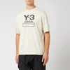 Y-3 Men's Stacked Logo Short Sleeve T-Shirt - Ecru - Image 1
