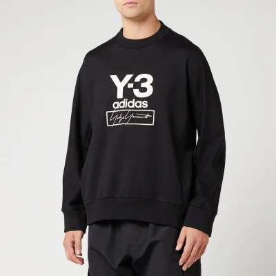 Y-3 Men's Stacked Logo Crew Neck Sweatshirt - Black