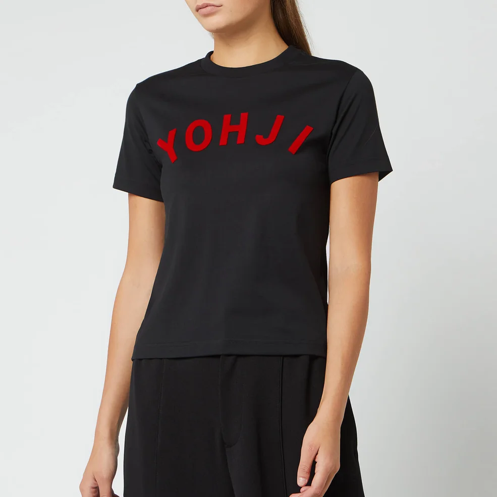 Y-3 Women's Yohji Letters Short Sleeve T-Shirt - Black Image 1