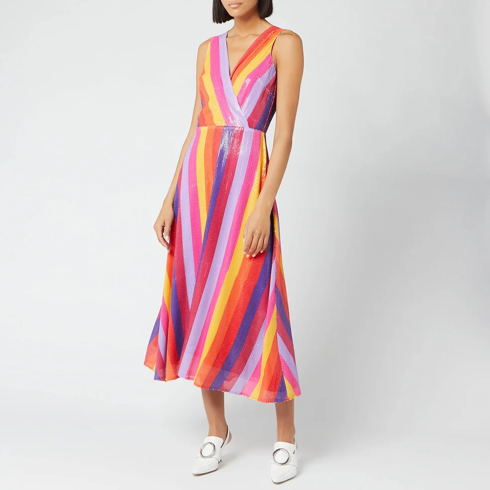 Olivia Rubin Women's Thea Dress - Rainbow Stripe Image 1
