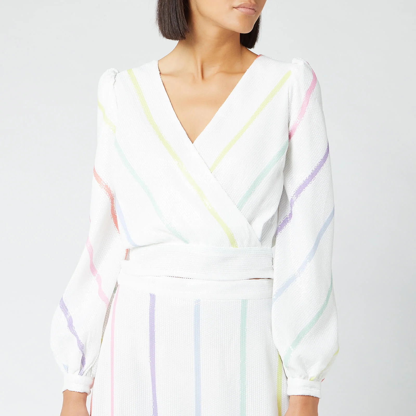 Olivia Rubin Women's Kendall Top - White Thin Stripe Image 1