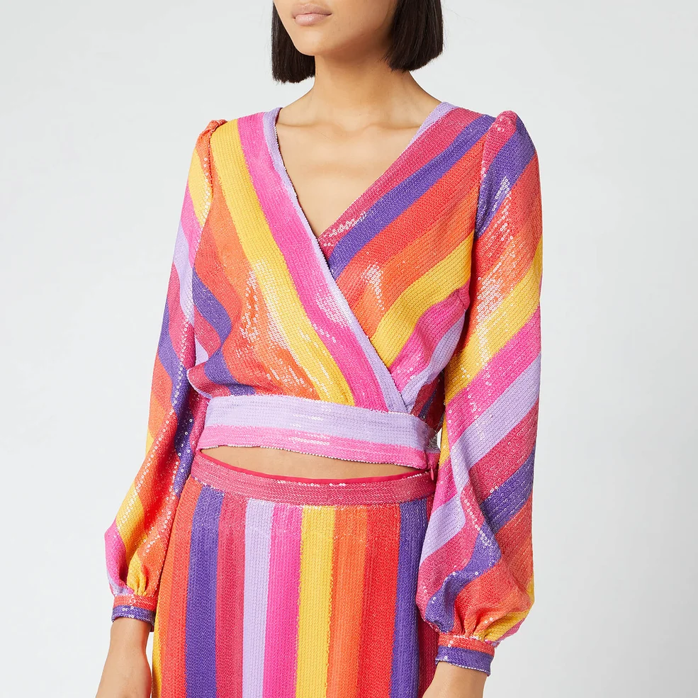 Olivia Rubin Women's Kendall Top - Rainbow Stripe Image 1