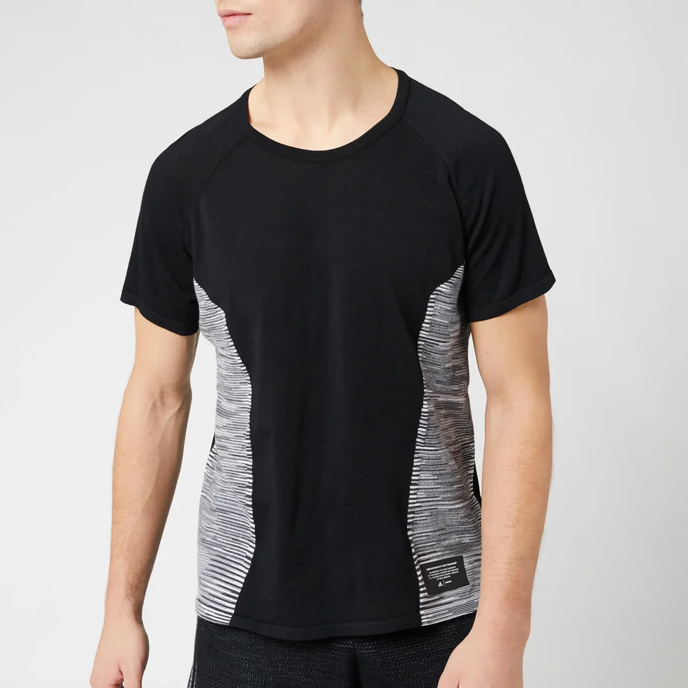 adidas X Missoni Men's C.R.U Short Sleeve T-Shirt - Black/Dark Grey/White Image 1
