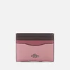 Coach Women's Colorblock Flat Card Case - True Pink Multi - Image 1