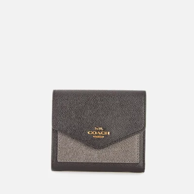 Coach Women's Metallic Colorblock Small Wallet - Metallic Black Multi