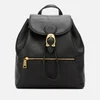 Coach Women's Polished Pebble Leather Evie Backpack - Black - Image 1