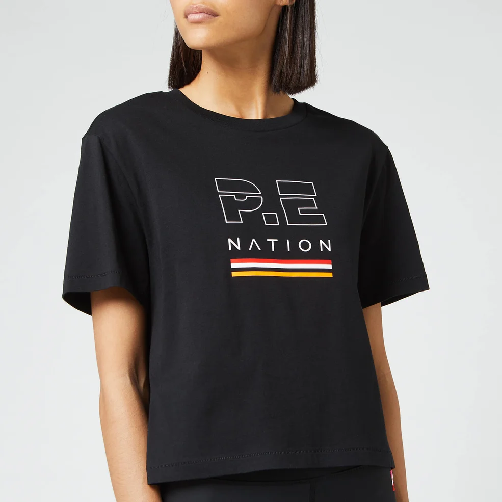 P.E Nation Women's Ignition Cropped Short Sleeve T-Shirt - Black Image 1