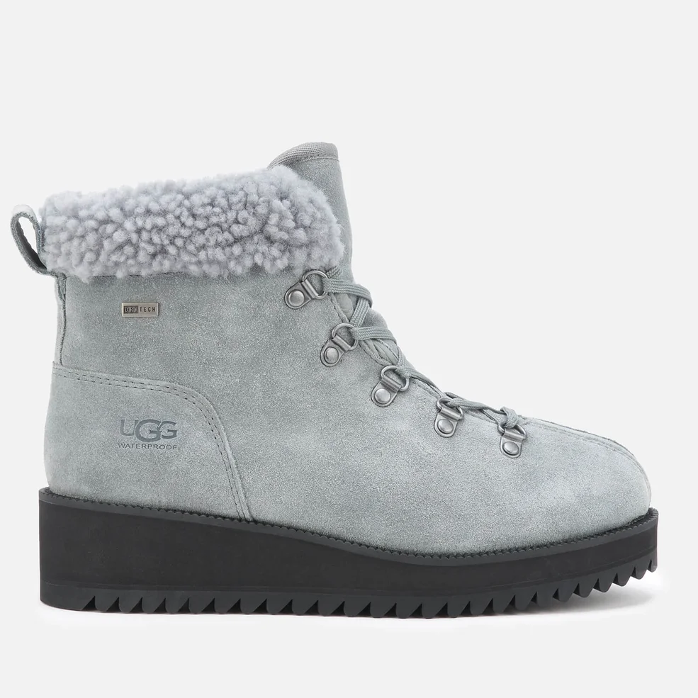 UGG Women's Birch Lace up Shearling Hiker Boots - Geyser Image 1
