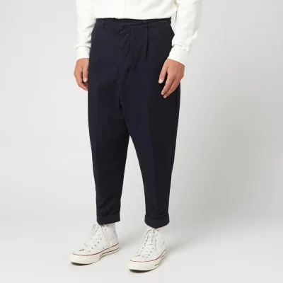 AMI Men's Carrot Fit Trousers - Marine