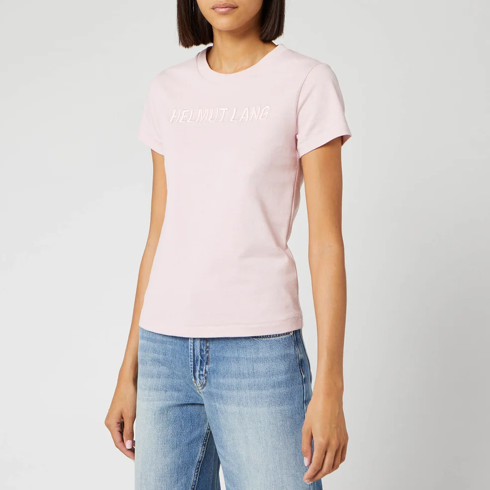 Helmut Lang Women's Raised Embroidered Standard T-Shirt - Pale Pink Image 1