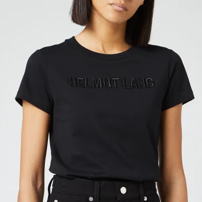 Helmut Lang Women's Raised Embroidered Standard T-Shirt - Black Basalt