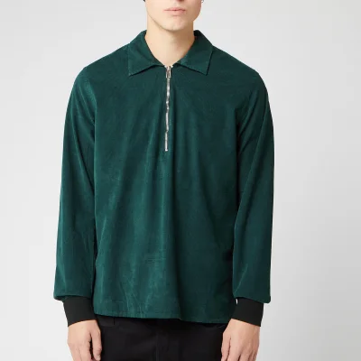 PS Paul Smith Men's LS Zip Front Fit Shirt - Green