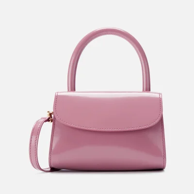 BY FAR Women's Mini Semi Patent Leather Tote Bag - Pink
