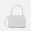 BY FAR Women's Mini Croco Embossed Leather Tote Bag - White - Image 1