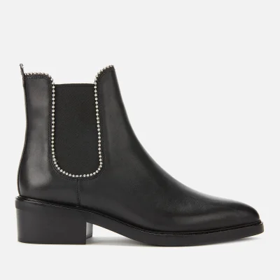 Coach Women's Bowery Beadchain Leather Ankle Boots - Black