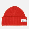 Ganni Women's Knitted Beanie - Fiery Red - Image 1