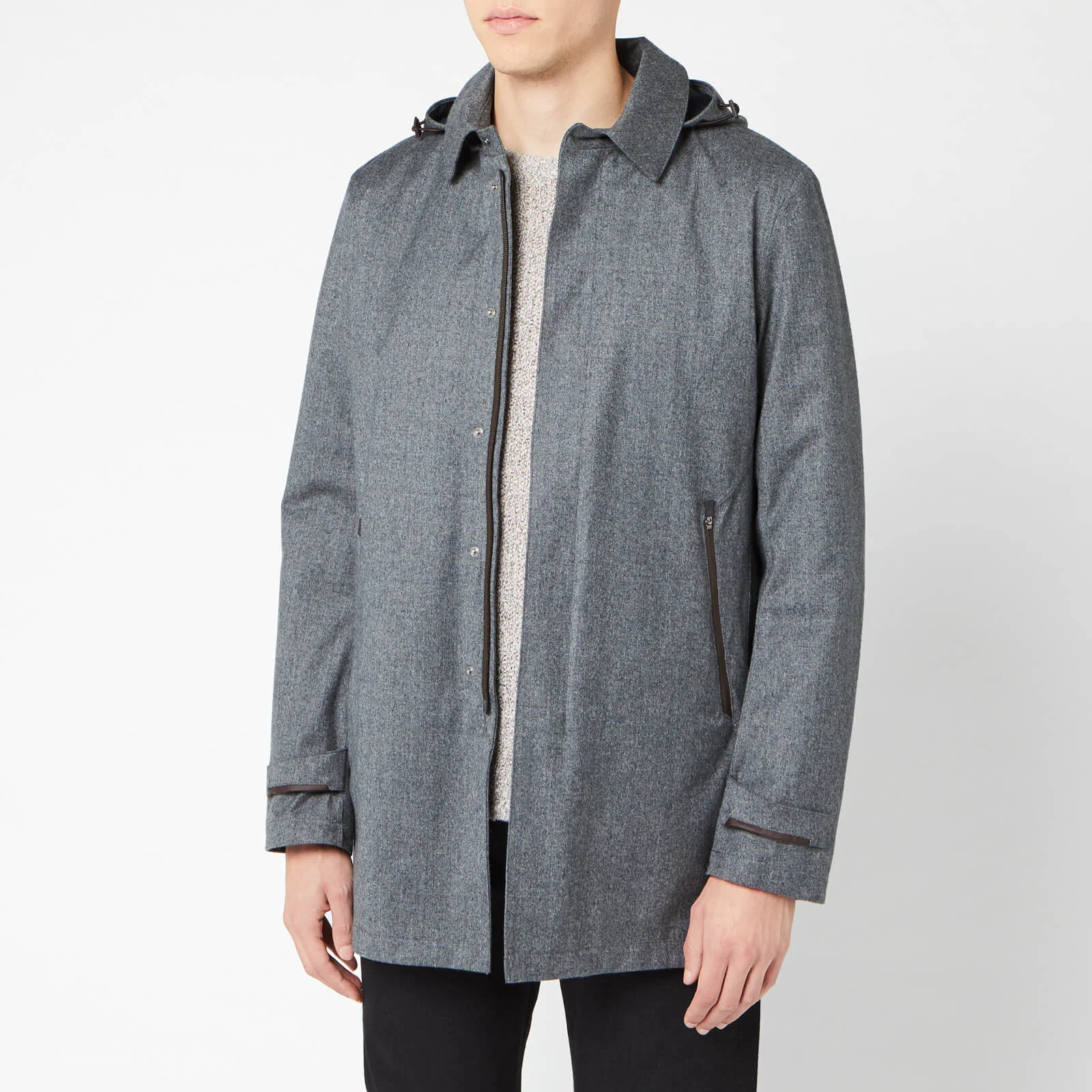 Herno Men's Laminor Raincoat - Grey Image 1