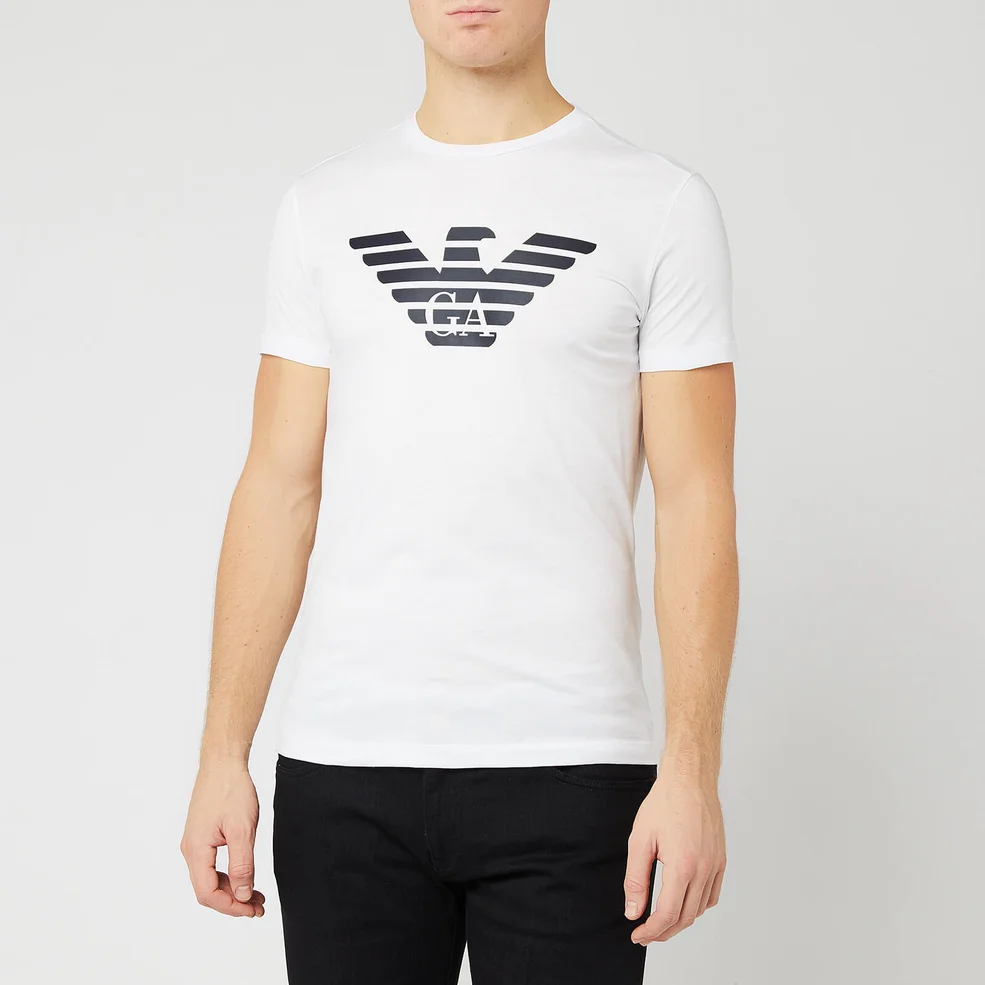 Emporio Armani Men's Large Eagle T-Shirt - White Image 1