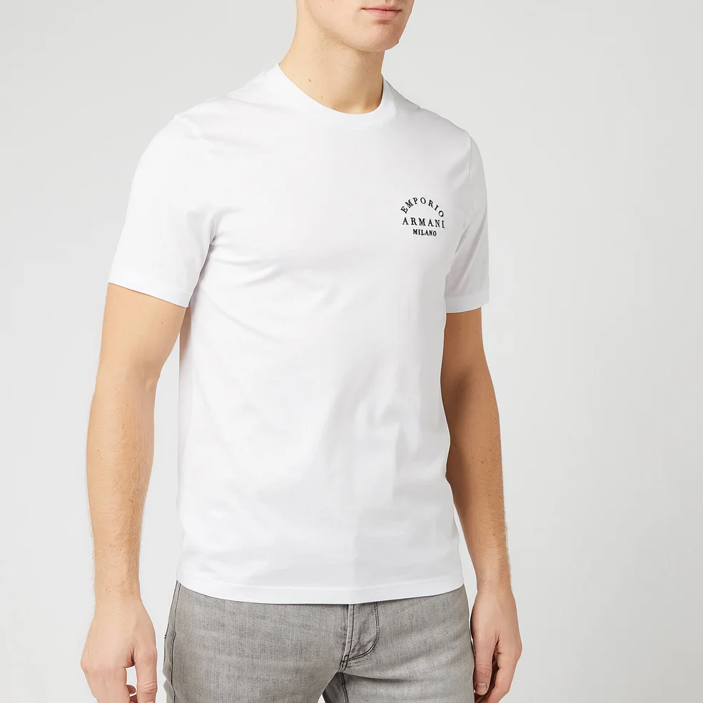 Emporio Armani Men's Large Back Logo T-Shirt - White Image 1