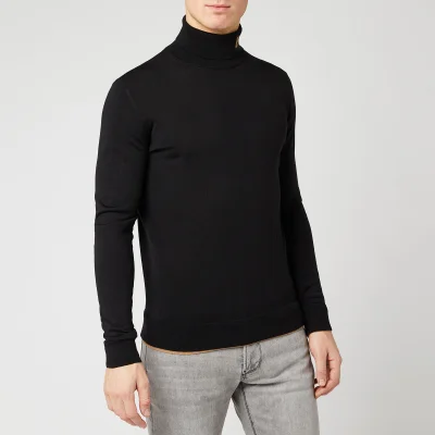 Emporio Armani Men's Ez Logo Roll Neck Sweater - Black