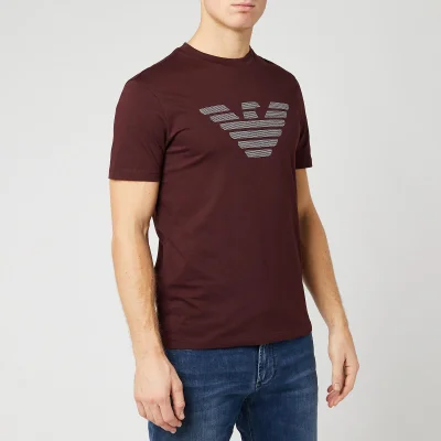 Emporio Armani Men's Sewn Eagle T-Shirt - Burgundy