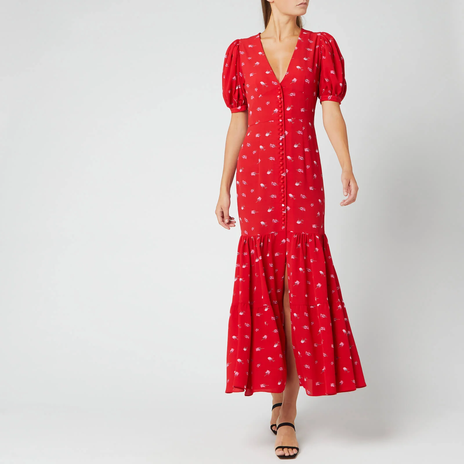 ROTATE Birger Christensen Women's Number 20 Dress - Poppy Red Combo Image 1