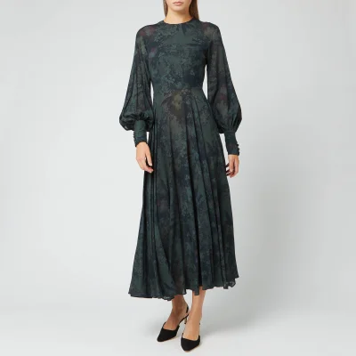 ROTATE Birger Christensen Women's Number 19 Dress - Wild Flower AOP Black Combo