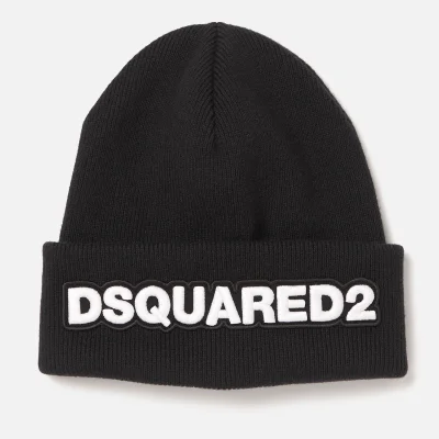 Dsquared2 Men's Knit Hat Doppio - Nero/Bianco