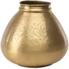 Nkuku Nami Antique Round Brass Pot - Image 1