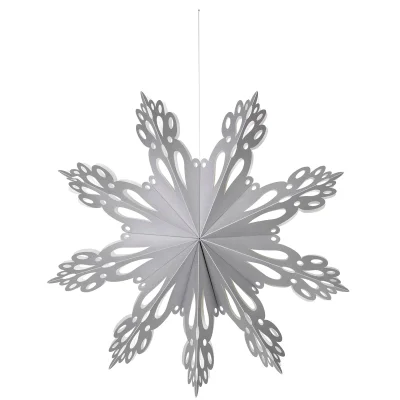 Broste Copenhagen Paper Snowflake Christmas Decoration - Large - Silver