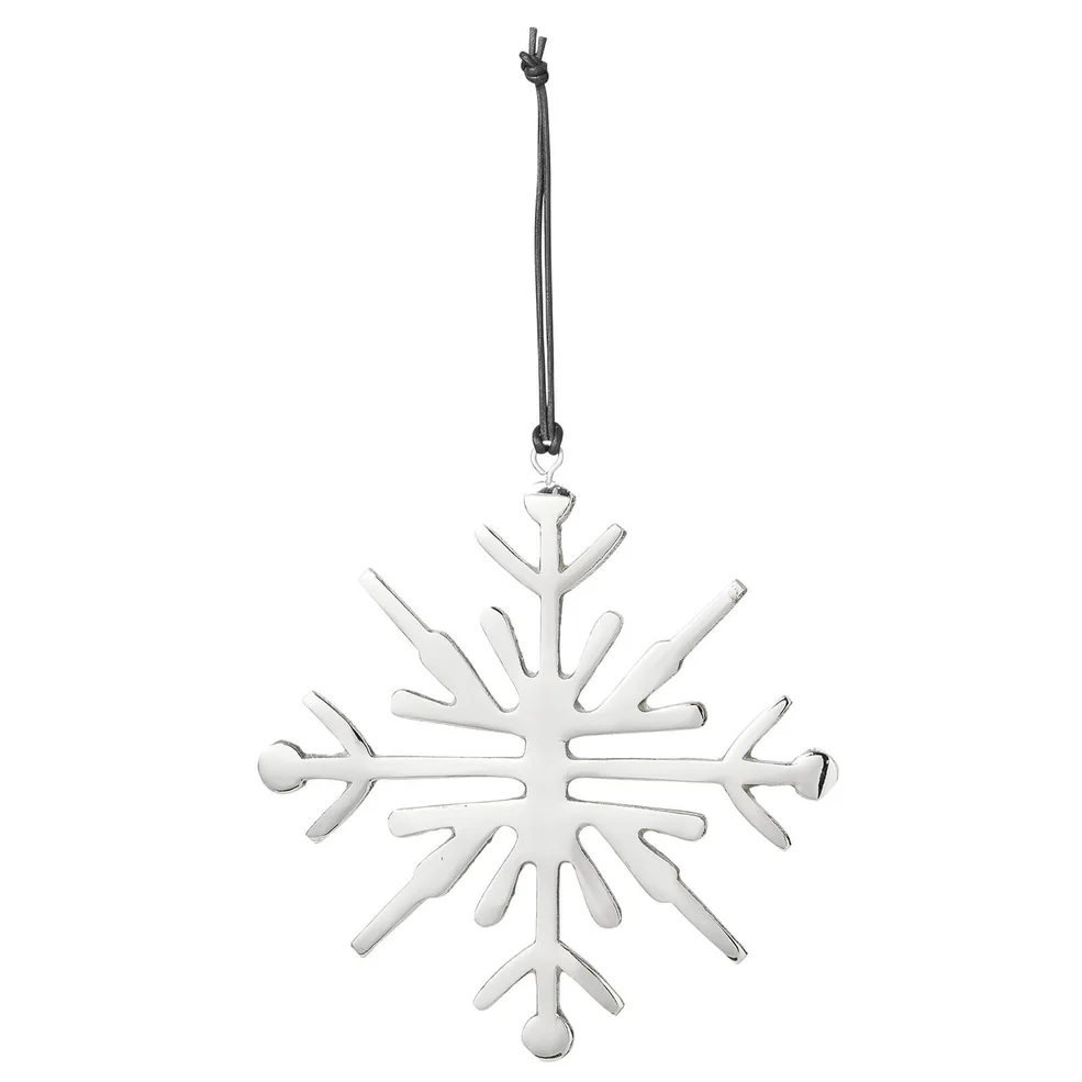 Broste Copenhagen Snowflake Christmas Decoration - Silver Image 1