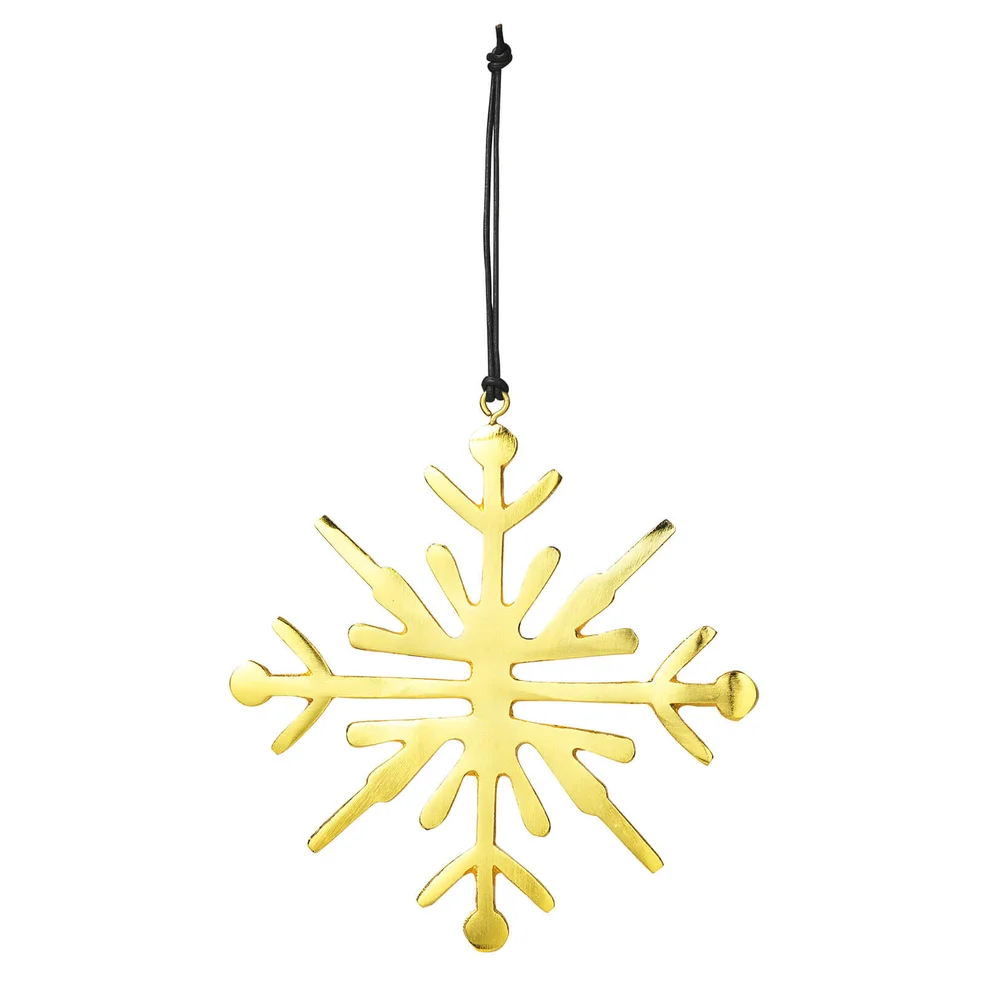Broste Copenhagen Snowflake Christmas Decoration - Gold Image 1