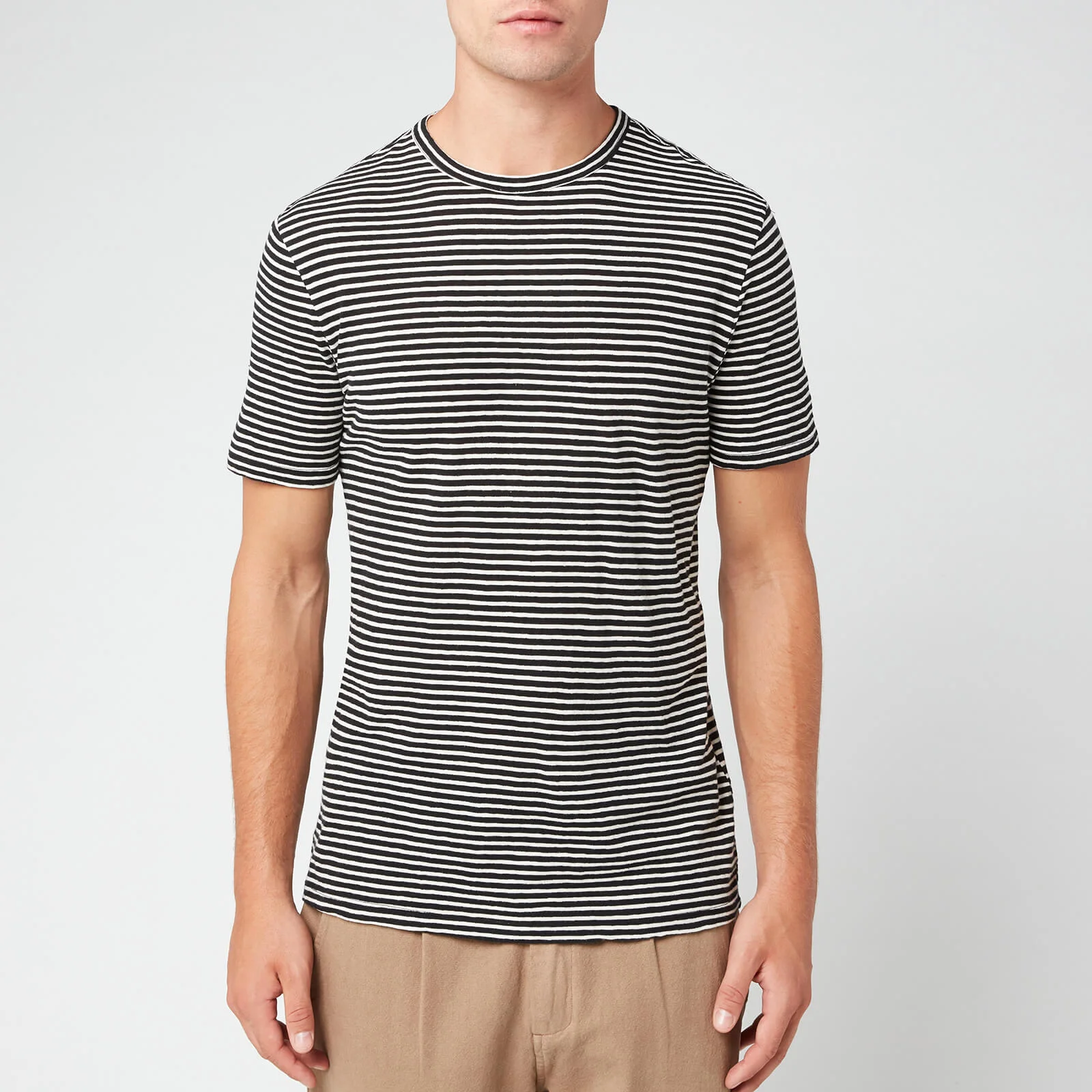 Officine Générale Men's Japanese Stripe Short Sleeve T-Shirt - Black/White Image 1