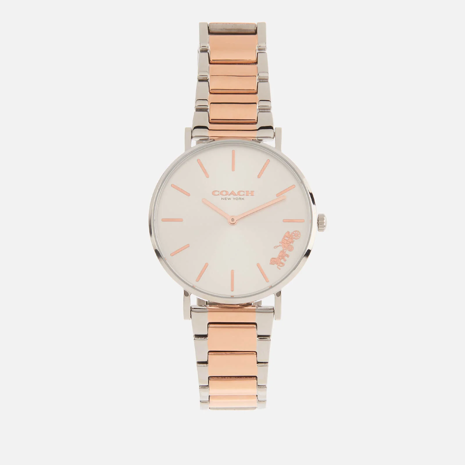Coach Women's Perry Metal Strap Watch - Silver/Pink Image 1