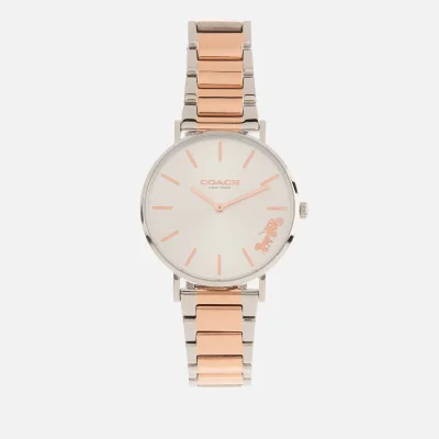 Coach Women's Perry Metal Strap Watch - Silver/Pink